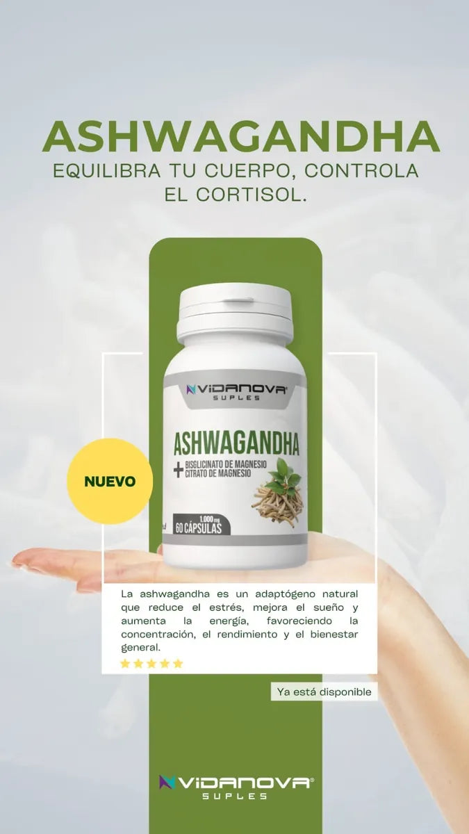 Ashwagandha + Magnesio 1000mg 60 CAPS / Oferta exclusiva solo por hoy