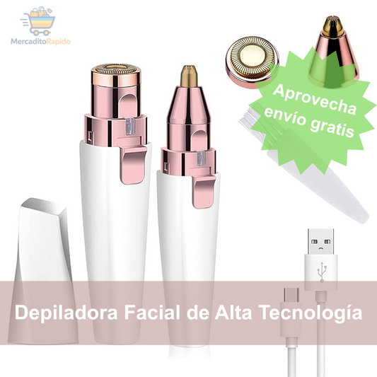 Depiladora Facial 2 En 1 /  ¡Luce un rostro suave y definido cada día, sin esfuerzo!