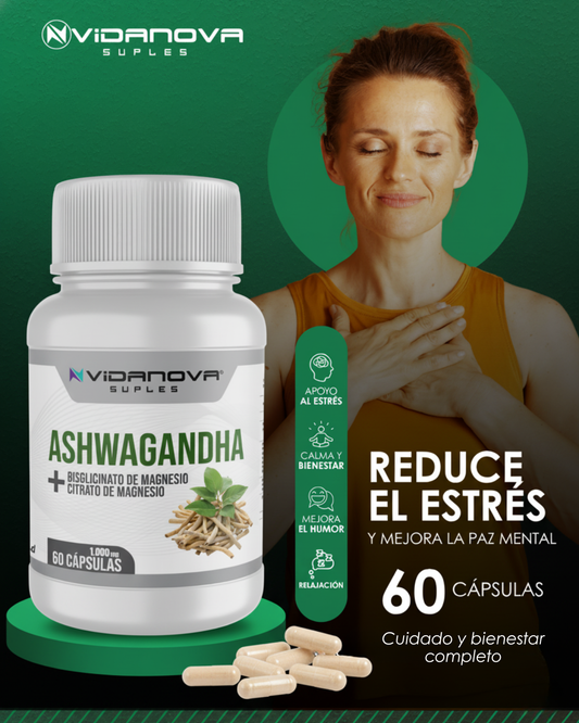 Ashwagandha + Magnesio 1000mg 60 CAPS / Oferta exclusiva solo por hoy
