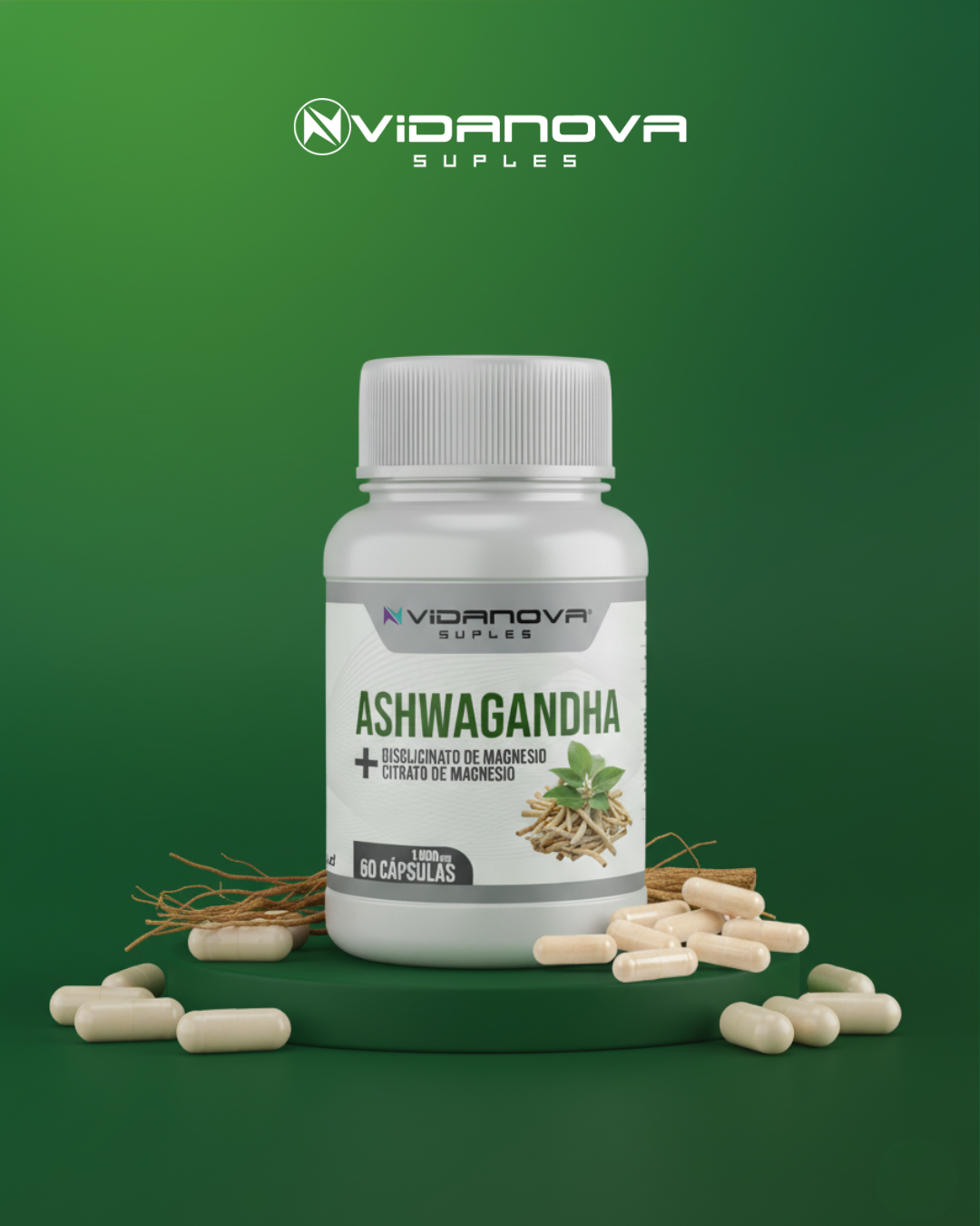 Ashwagandha + Magnesio 1000mg 60 CAPS / Oferta exclusiva solo por hoy